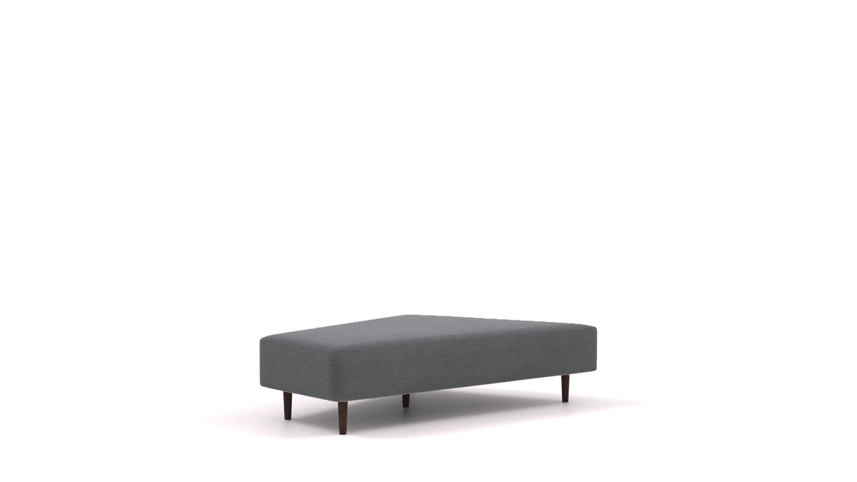 Diagon Lounge-Set links, Sofa-Modul von FEYDOM im Stoff Astra AT-88 Dark Grey, dunkle Füße