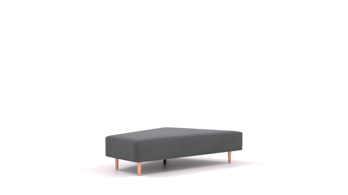 Diagon Lounge-Set links, Sofa-Modul von FEYDOM im Stoff Astra AT-88 Dark Grey, helle Füße