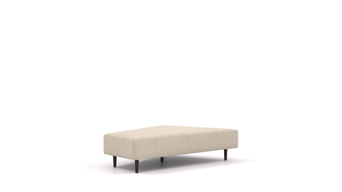 Diagon Lounge-Set links, Sofa-Modul von FEYDOM im Stoff Alure DE-09 Natur, dunkle Füße