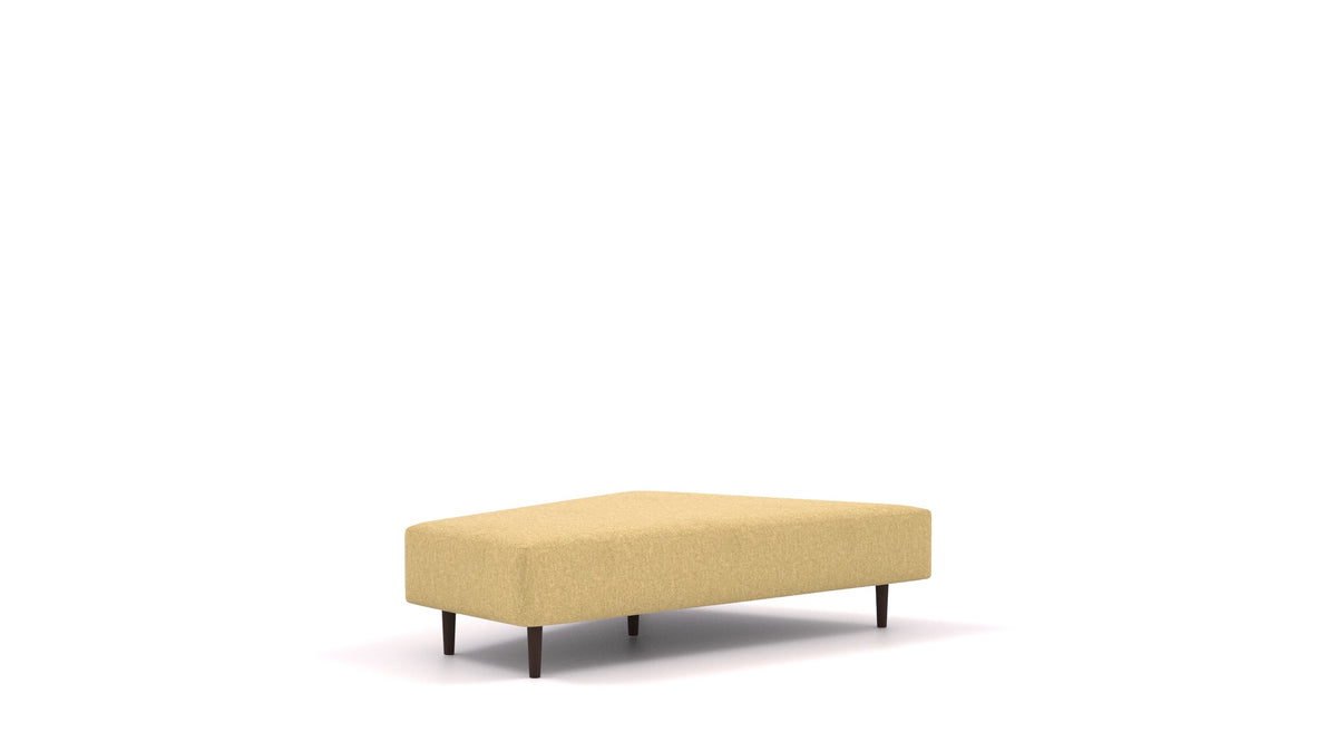 Diagon Lounge-Set links, Sofa-Modul von FEYDOM im Stoff Alure DE-48 Yellow, dunkle Füße