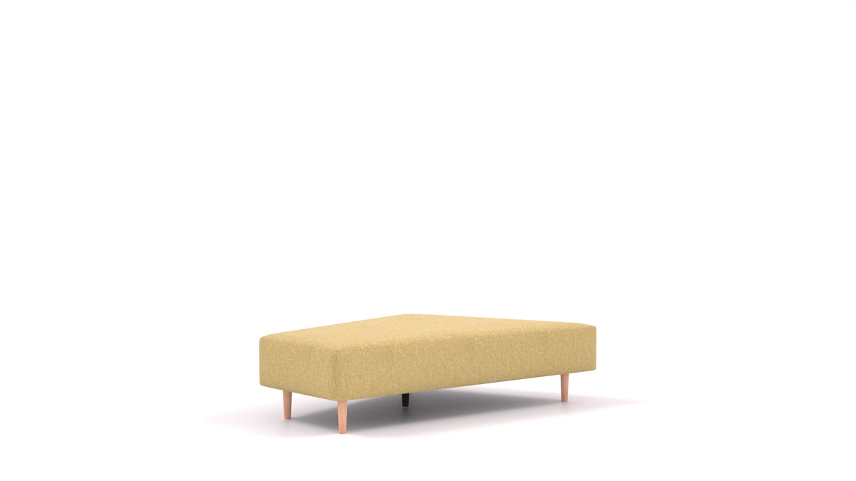 Diagon Lounge-Set links, Sofa-Modul von FEYDOM im Stoff Alure DE-48 Yellow, helle Füße