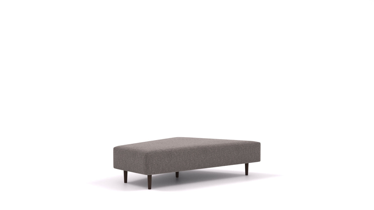 Diagon Lounge-Set links, Sofa-Modul von FEYDOM im Stoff Alure DE-92 Middle Grey, dunkle Füße