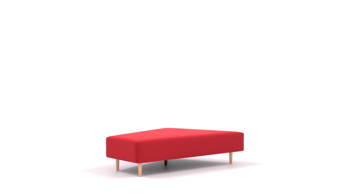 Diagon Lounge-Set links, Sofa-Modul von FEYDOM im Stoff Velare ET-11 Red, helle Füße