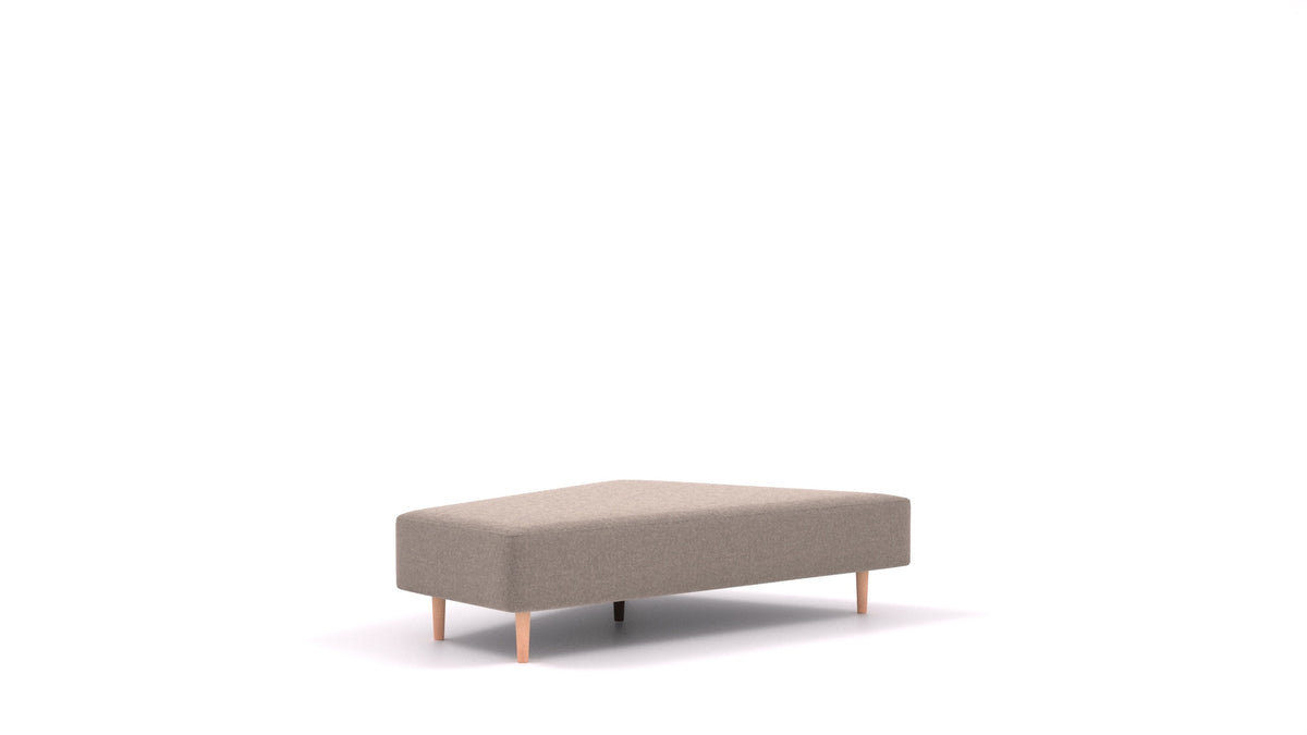 Diagon Lounge-Set links, Sofa-Modul von FEYDOM im Stoff Velare ET-14 Middle Grey, helle Füße