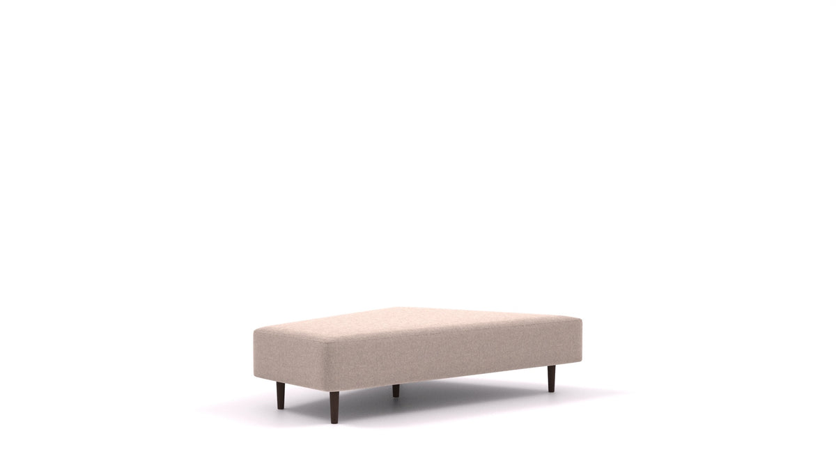 Diagon Lounge-Set links, Sofa-Modul von FEYDOM im Stoff Velare ET-15 Light Grey, dunkle Füße