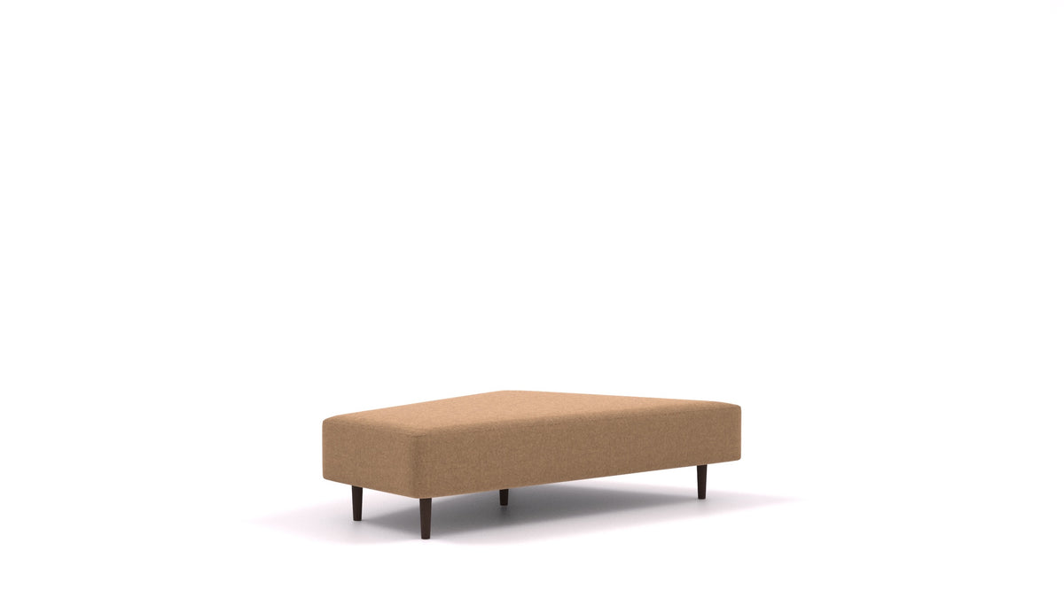 Diagon Lounge-Set links, Sofa-Modul von FEYDOM im Stoff Velare ET-24 Cappuccino, dunkle Füße