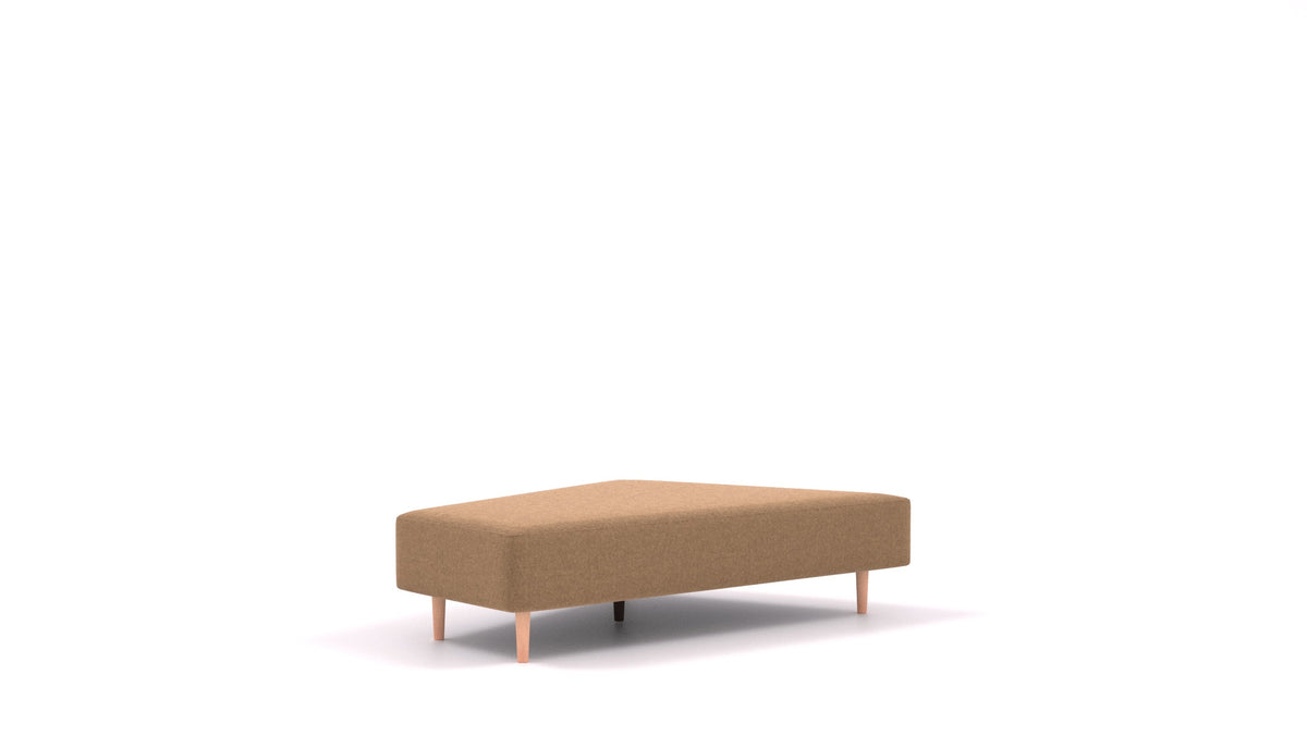 Diagon Lounge-Set links, Sofa-Modul von FEYDOM im Stoff Velare ET-24 Cappuccino, helle Füße