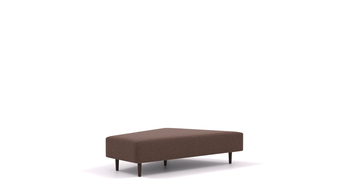 Diagon Lounge-Set links, Sofa-Modul von FEYDOM im Stoff Velare ET-27 Chocolate, dunkle Füße