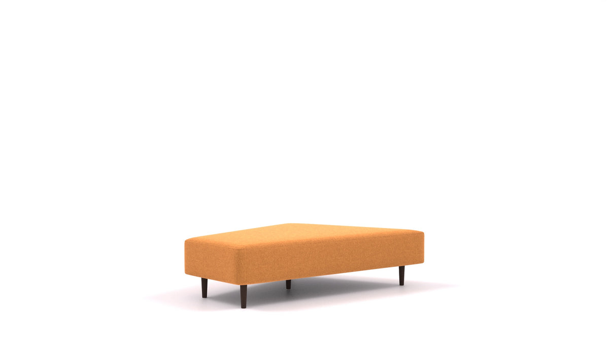 Diagon Lounge-Set links, Sofa-Modul von FEYDOM im Stoff Velare ET-48 Antic Gold, dunkle Füße