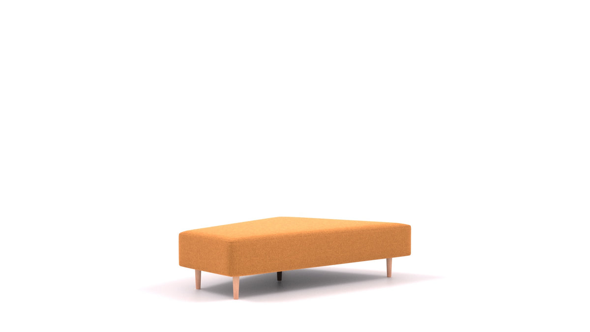 Diagon Lounge-Set links, Sofa-Modul von FEYDOM im Stoff Velare ET-48 Antic Gold, helle Füße