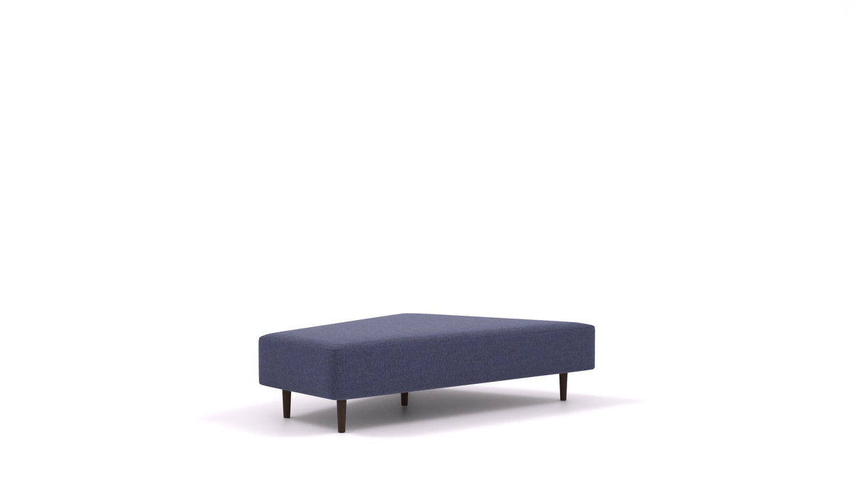 Diagon Lounge-Set links, Sofa-Modul von FEYDOM im Stoff Velare ET-80 Noble Blue, dunkle Füße