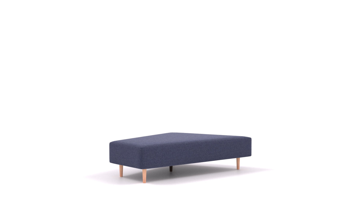 Diagon Lounge-Set links, Sofa-Modul von FEYDOM im Stoff Velare ET-80 Noble Blue, helle Füße