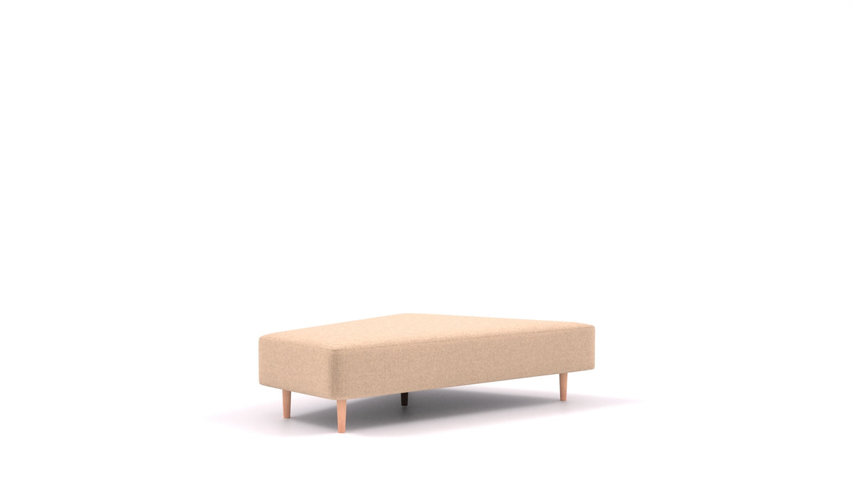 Diagon Lounge-Set links, Sofa-Modul von FEYDOM im Stoff Velare ET-99 Latte, helle Füße