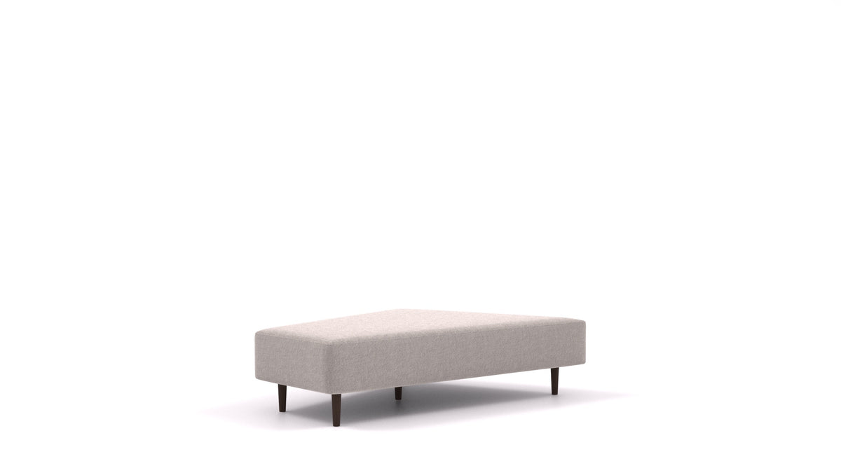 Diagon Lounge-Set links, Sofa-Modul von FEYDOM im Stoff Phoenix FE-84 Middle Grey, dunkle Füße