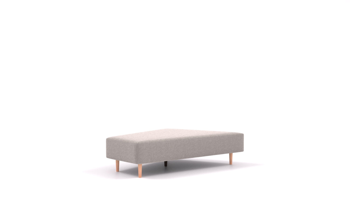 Diagon Lounge-Set links, Sofa-Modul von FEYDOM im Stoff Phoenix FE-84 Middle Grey, helle Füße