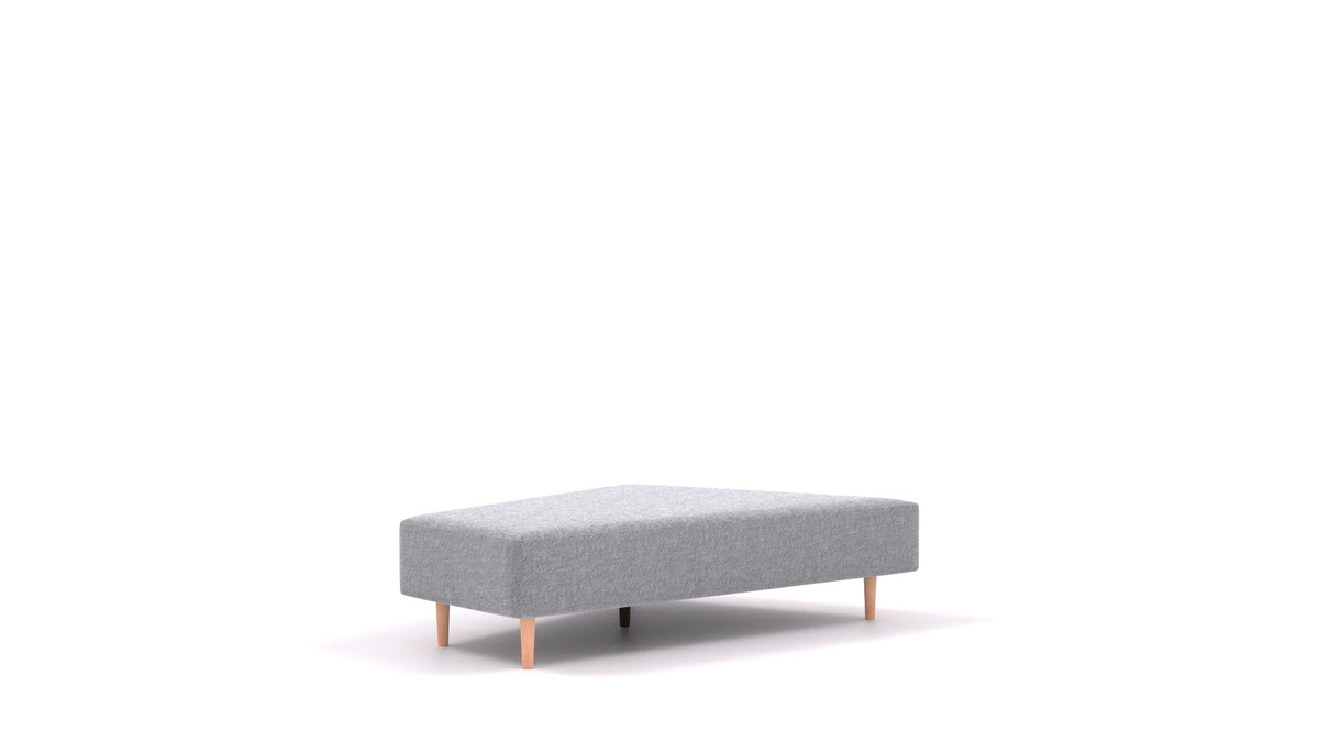 Diagon Lounge-Set links, Sofa-Modul von FEYDOM im Stoff Phoenix FE-92 Dark Grey, helle Füße