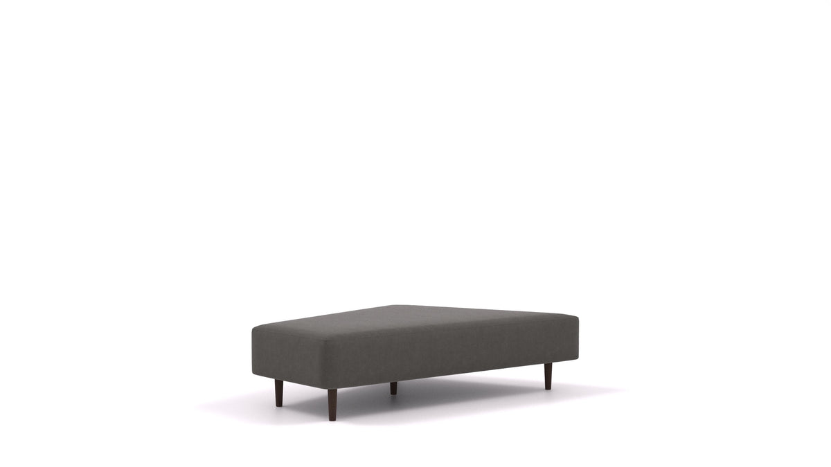 Diagon Lounge-Set links, Sofa-Modul von FEYDOM im Stoff Mollia FF-12 Dark Grey, dunkle Füße