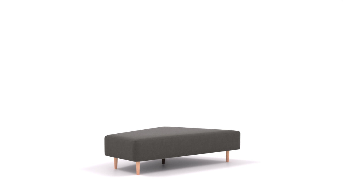 Diagon Lounge-Set links, Sofa-Modul von FEYDOM im Stoff Mollia FF-12 Dark Grey, helle Füße