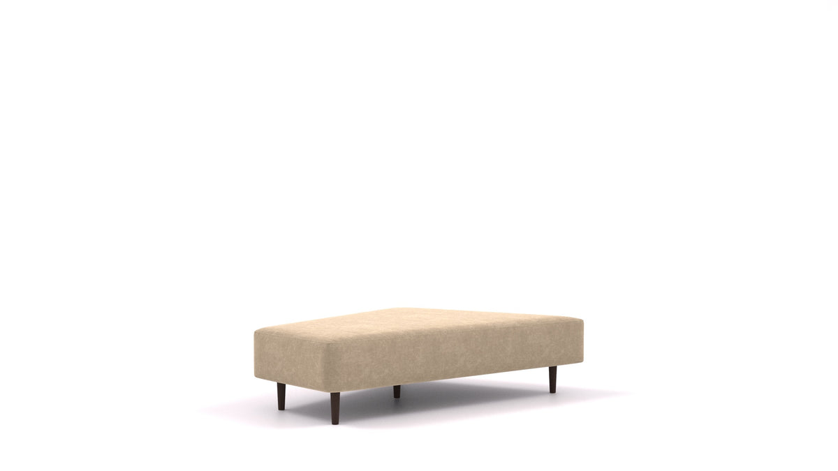 Diagon Lounge-Set links, Sofa-Modul von FEYDOM im Stoff Mollia FF-13 Cappuccino, dunkle Füße