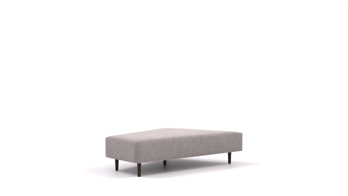 Diagon Lounge-Set links, Sofa-Modul von FEYDOM im Stoff Mollia FF-14 Middle Grey, dunkle Füße