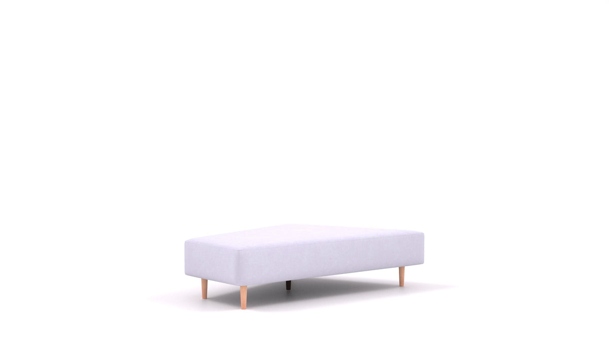 Diagon Lounge-Set links, Sofa-Modul von FEYDOM im Stoff Mollia FF-17 Lavander, helle Füße