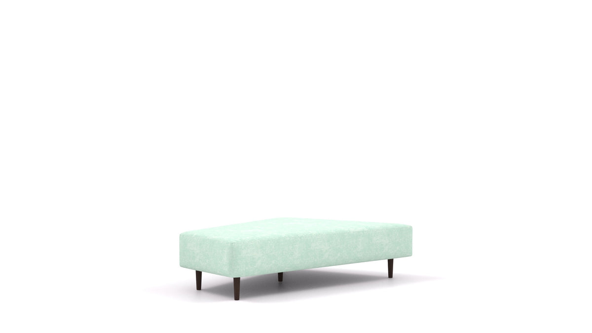 Diagon Lounge-Set links, Sofa-Modul von FEYDOM im Stoff Mollia FF-18 Mint, dunkle Füße