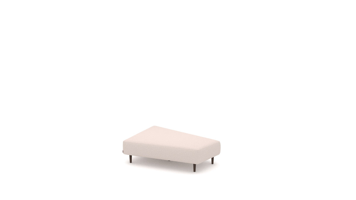 Diagon Lounge-Set links, Sofa-Modul von FEYDOM im Stoff Hygge HG-08 Cappuccino, dunkle Füße