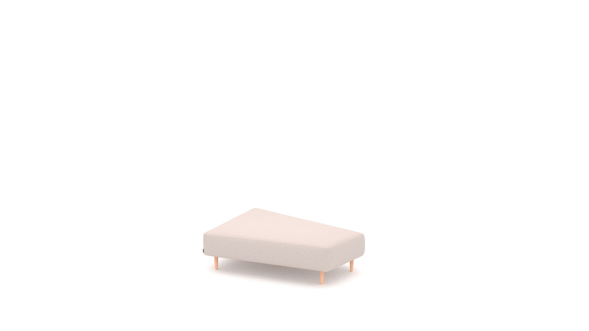 Diagon Lounge-Set links, Sofa-Modul von FEYDOM im Stoff Hygge HG-08 Cappuccino, helle Füße