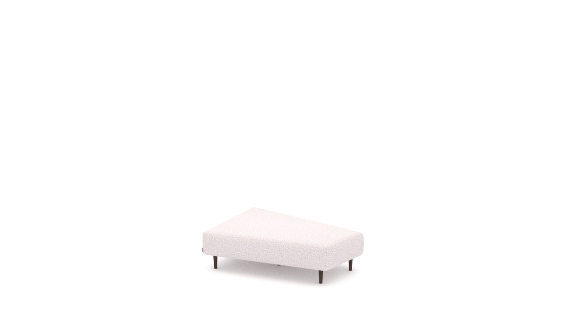 Diagon Lounge-Set links, Sofa-Modul von FEYDOM im Stoff Hygge HG-09 Light Grey, dunkle Füße