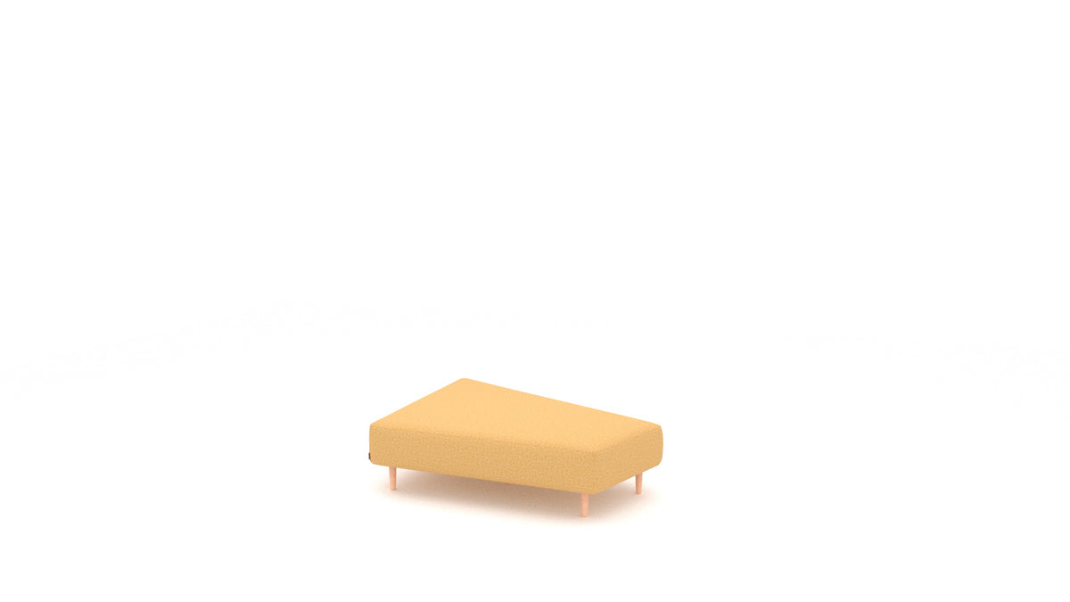 Diagon Lounge-Set links, Sofa-Modul von FEYDOM im Stoff Hygge HG-53 Yellow, helle Füße