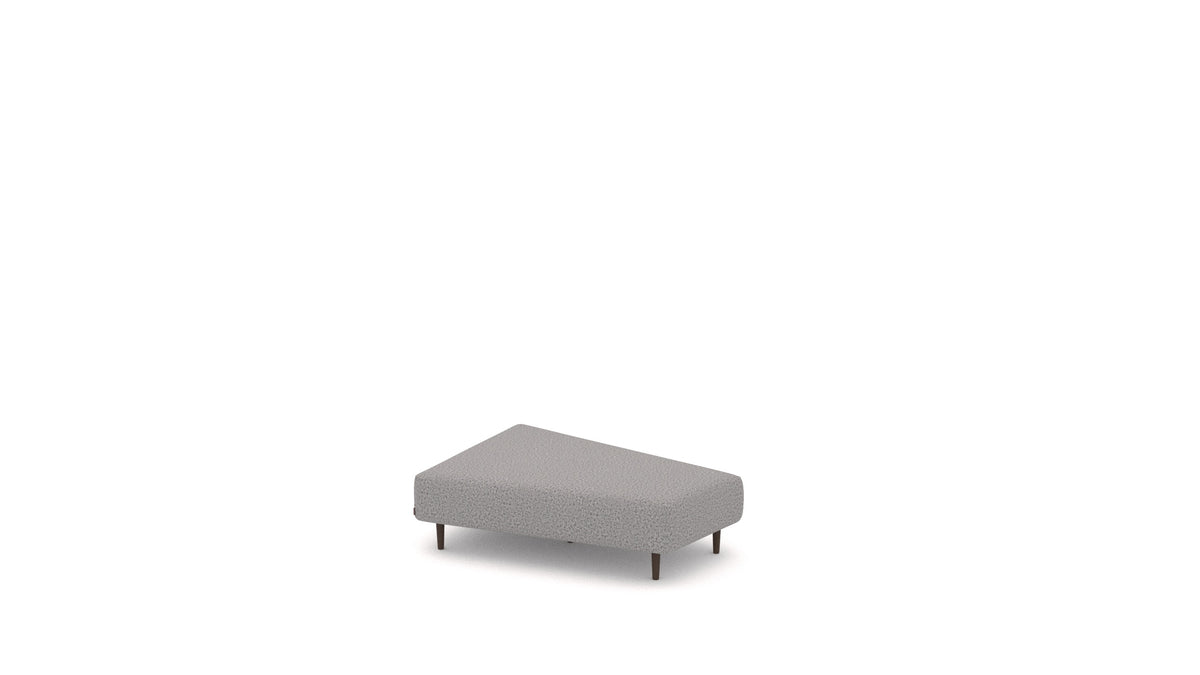 Diagon Lounge-Set links, Sofa-Modul von FEYDOM im Stoff Hygge HG-92 Medium Grey, dunkle Füße