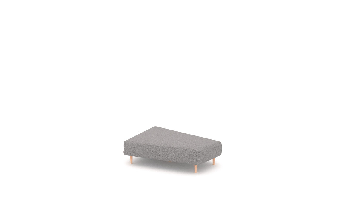 Diagon Lounge-Set links, Sofa-Modul von FEYDOM im Stoff Hygge HG-92 Medium Grey, helle Füße