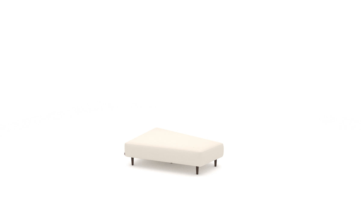 Diagon Lounge-Set links, Sofa-Modul von FEYDOM im Stoff Heim HM-03 White, dunkle Füße
