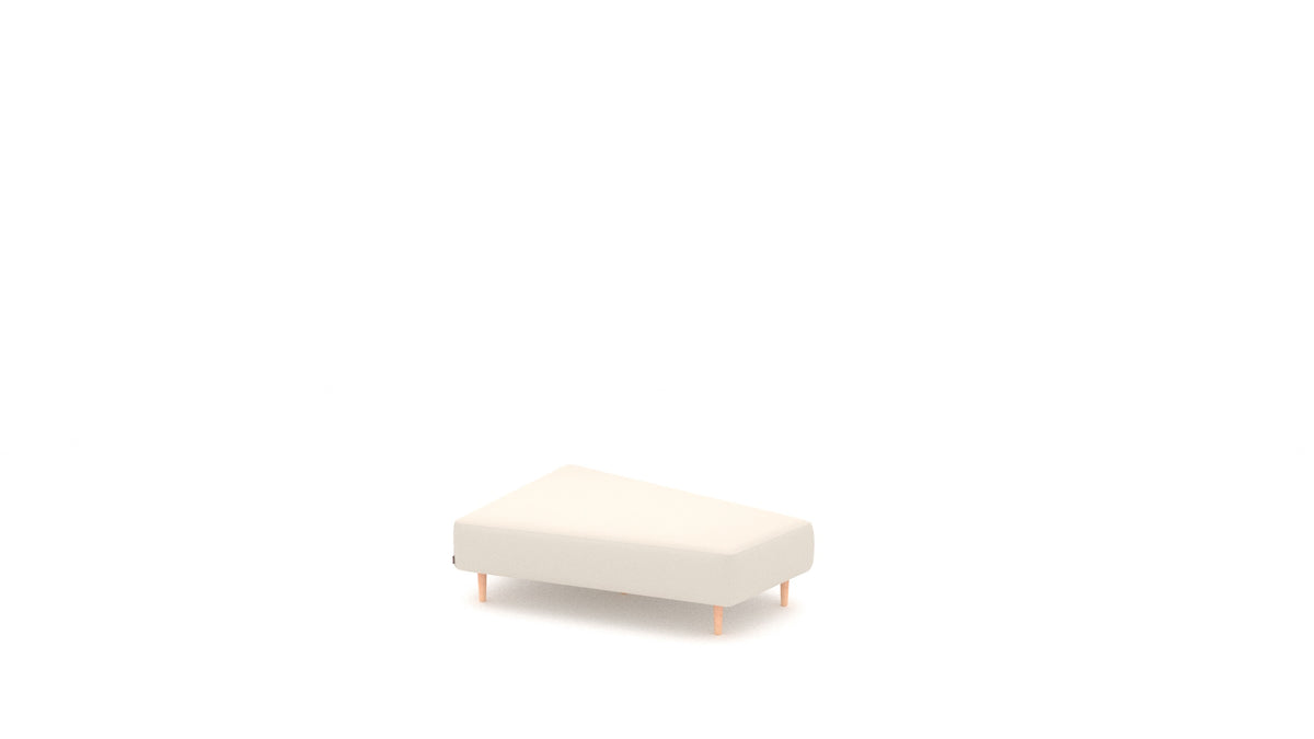Diagon Lounge-Set links, Sofa-Modul von FEYDOM im Stoff Heim HM-03 White, helle Füße