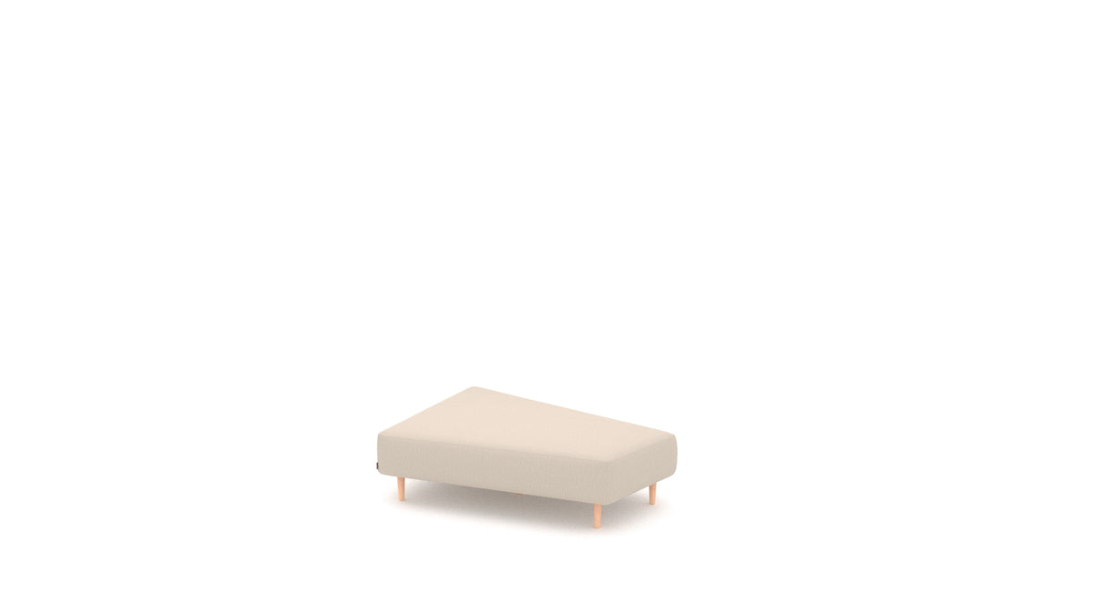 Diagon Lounge-Set links, Sofa-Modul von FEYDOM im Stoff Heim HM-06 Natur, helle Füße