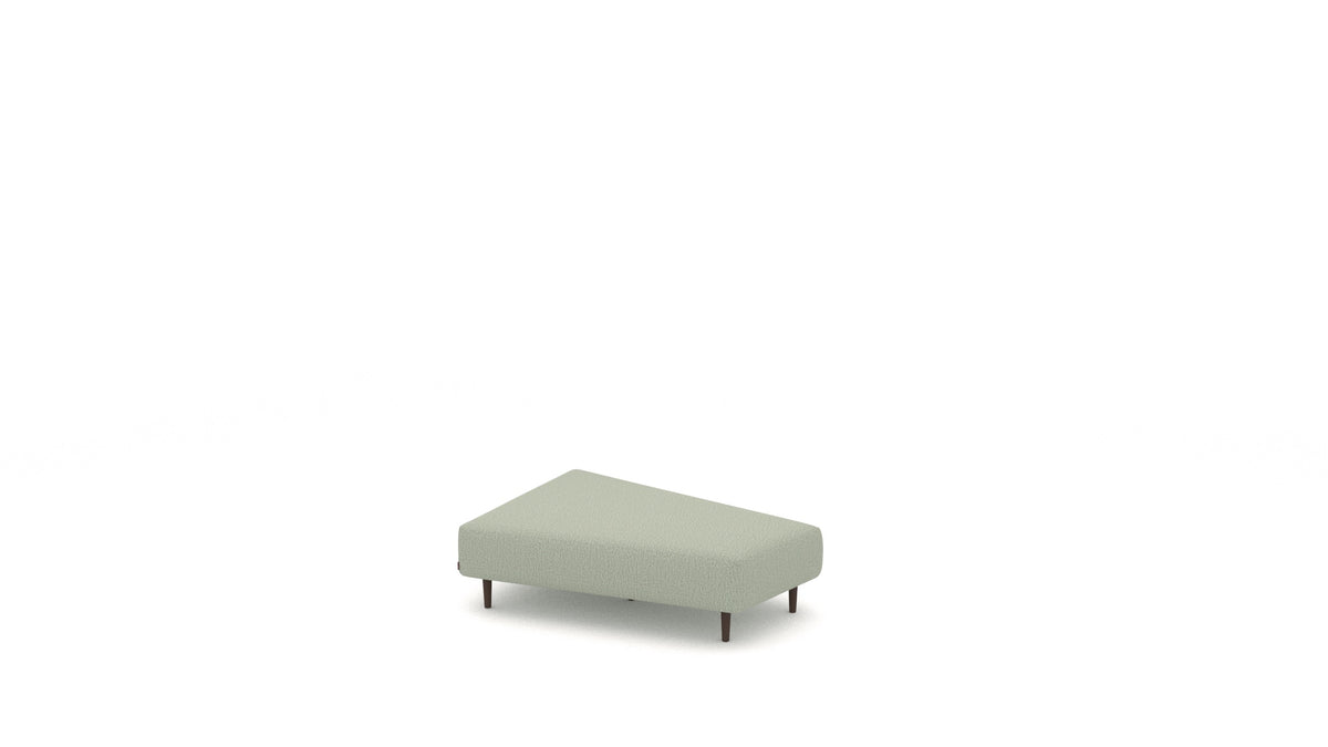 Diagon Lounge-Set links, Sofa-Modul von FEYDOM im Stoff Heim HM-34 Jade, dunkle Füße