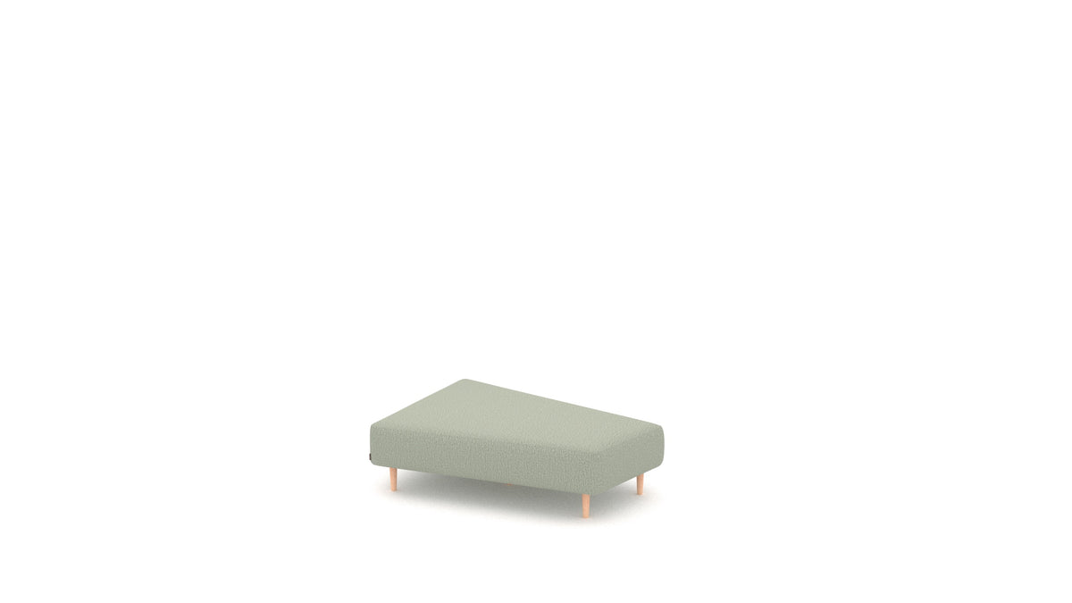Diagon Lounge-Set links, Sofa-Modul von FEYDOM im Stoff Heim HM-34 Jade, helle Füße