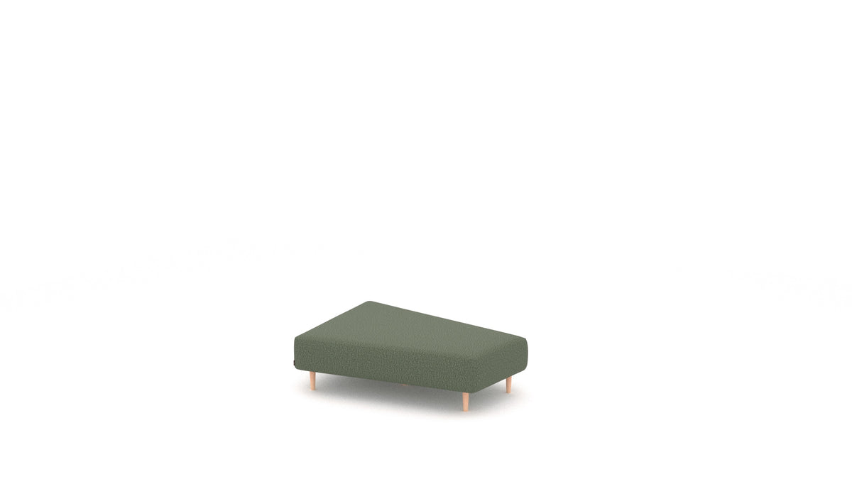 Diagon Lounge-Set links, Sofa-Modul von FEYDOM im Stoff Heim HM-39 Forest, helle Füße