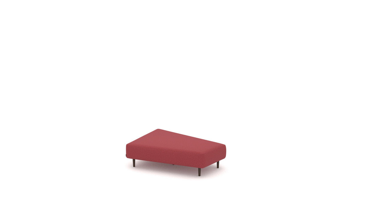 Diagon Lounge-Set links, Sofa-Modul von FEYDOM im Stoff Heim HM-58 Cherry, dunkle Füße