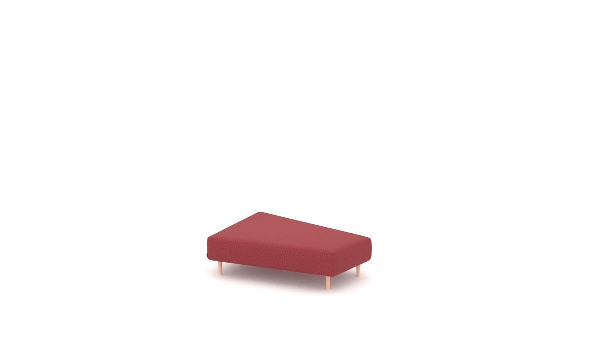 Diagon Lounge-Set links, Sofa-Modul von FEYDOM im Stoff Heim HM-58 Cherry, helle Füße