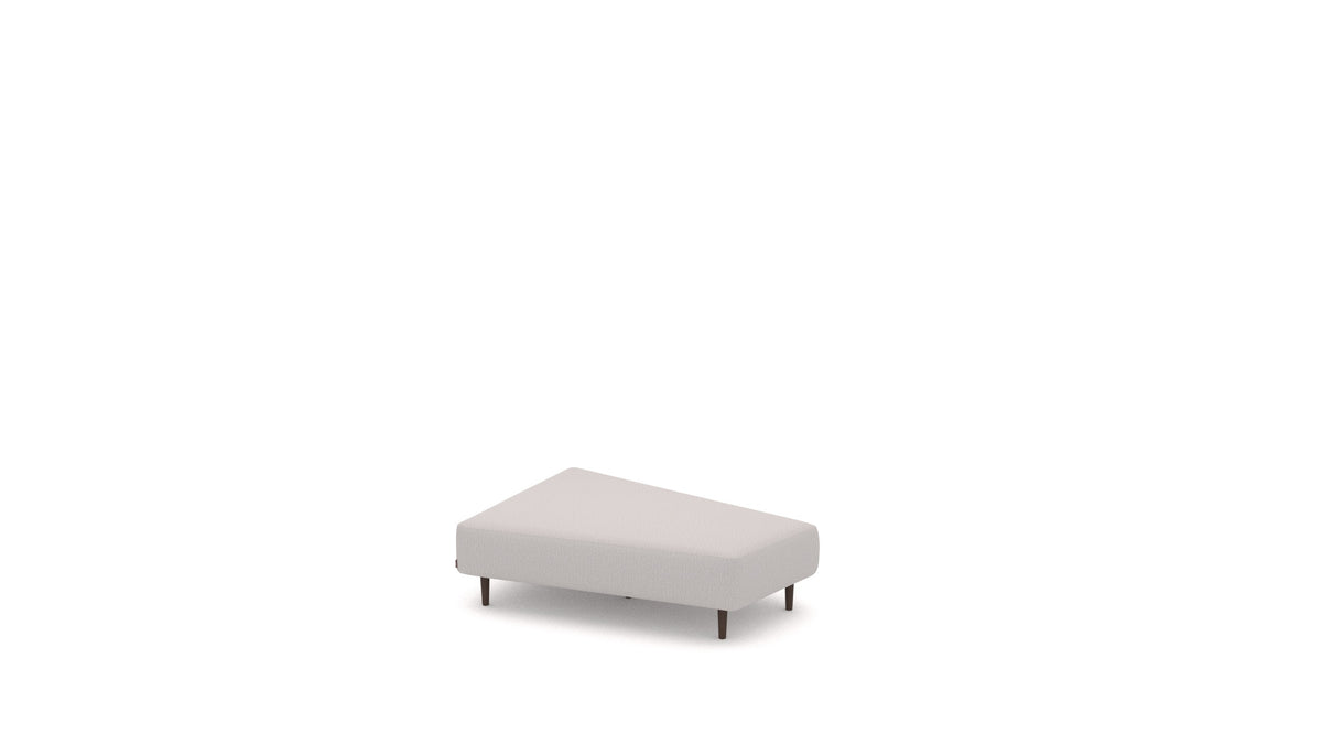 Diagon Lounge-Set links, Sofa-Modul von FEYDOM im Stoff Heim HM-86 Light Grey, dunkle Füße