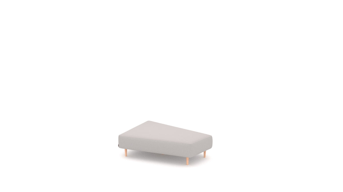 Diagon Lounge-Set links, Sofa-Modul von FEYDOM im Stoff Heim HM-86 Light Grey, helle Füße