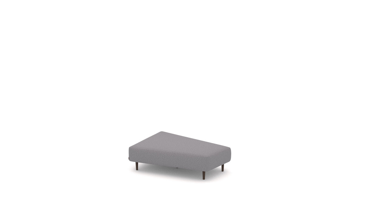 Diagon Lounge-Set links, Sofa-Modul von FEYDOM im Stoff Heim HM-95 Medium Grey, dunkle Füße