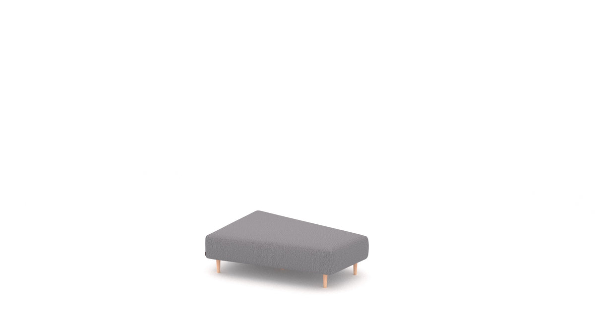 Diagon Lounge-Set links, Sofa-Modul von FEYDOM im Stoff Heim HM-95 Medium Grey, helle Füße