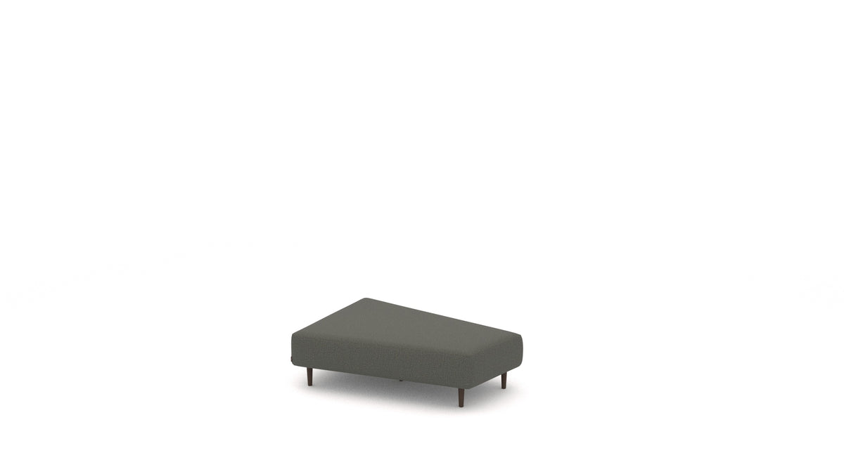 Diagon Lounge-Set links, Sofa-Modul von FEYDOM im Stoff Heim HM-98 Dark Grey, dunkle Füße