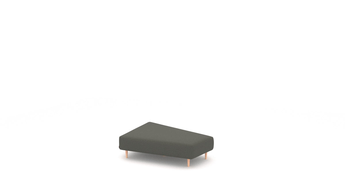 Diagon Lounge-Set links, Sofa-Modul von FEYDOM im Stoff Heim HM-98 Dark Grey, helle Füße