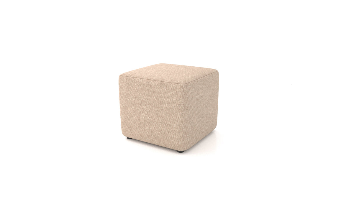 Hocker TA-1, Hocker von FEYDOM im Stoff Icon IC-06 Cappuccino