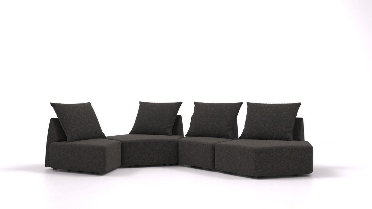 Matacao3 Archipelago, modulares Sofa von FEYDOM im Stoff Icon IC-99 Umbra