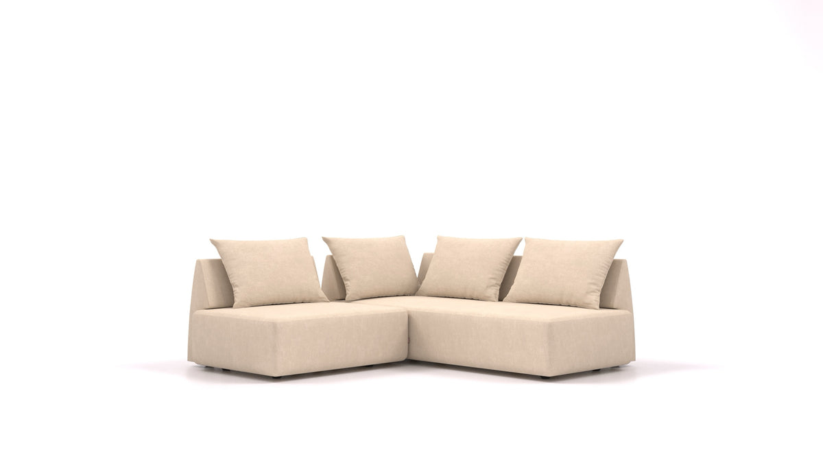 Matacao3 Delta, modulares Sofa von FEYDOM im Stoff Mollia HC-03 Honey