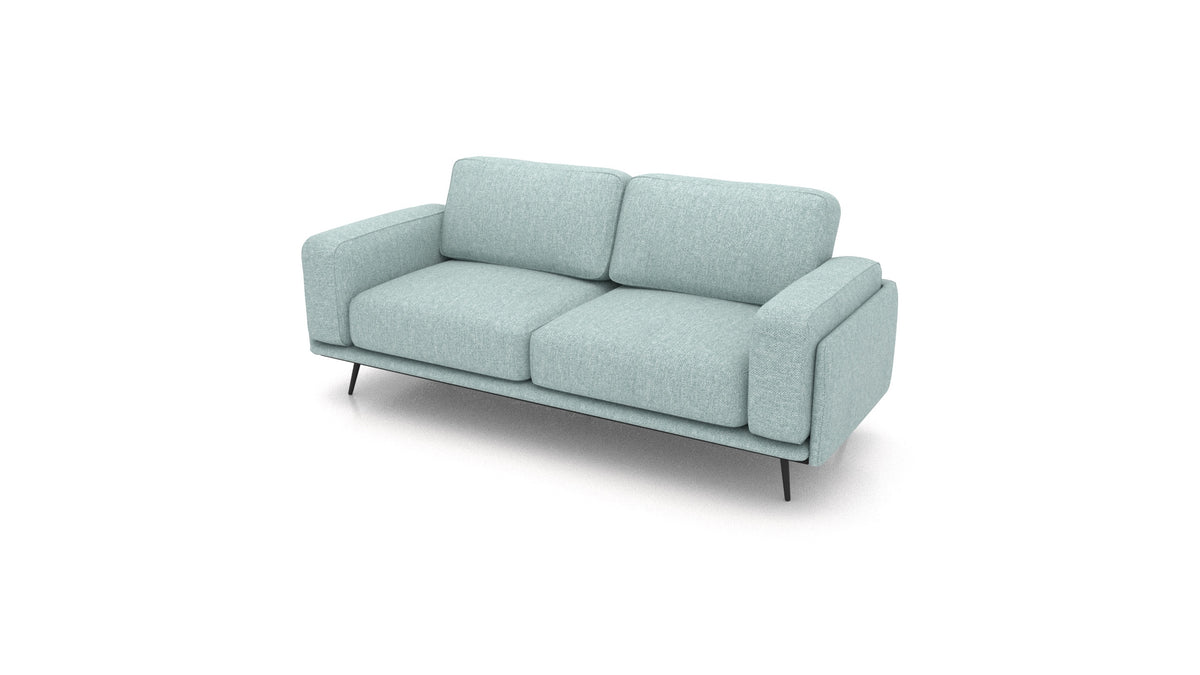 OIKO Dreisitzer, modulares Sofa von FEYDOM im Stoff Alure DE-75 Pastel Blue